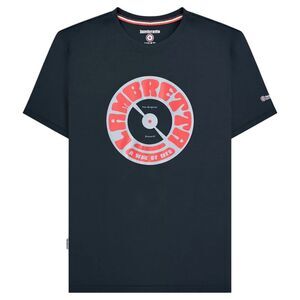 Lambretta Mens Vinyl Record T-Shirt / Navy